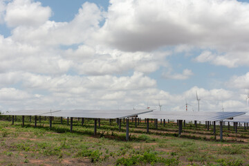 Geração de energia limpa solar ecologicamente correta