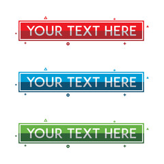 banner set, text box, title box, speech text, speech title, frame text, frame title, text border, title border