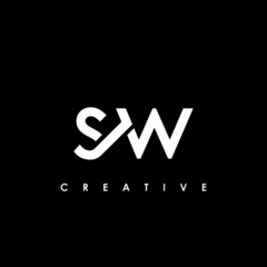 SW Letter Initial Logo Design Template Vector Illustration