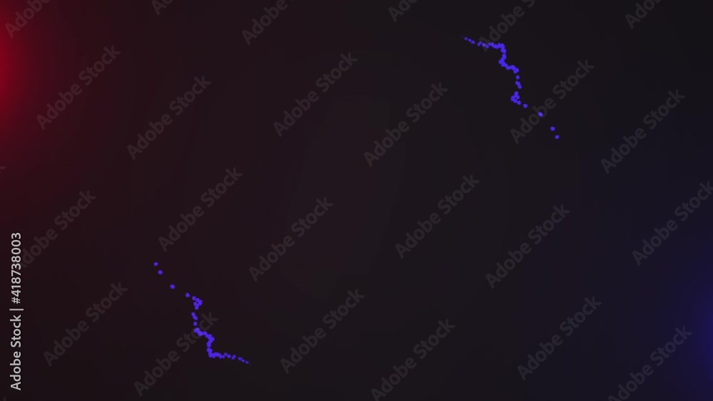 Aufkleber pink morphing in violet particles opening motion graphic composition. simple abstract particle movem