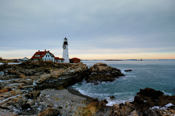 Portland Head Light, one of the most photographed lighthouses in Portland, Maine