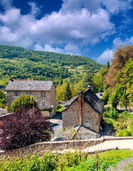 Fototapeta na wymiar French village in nature