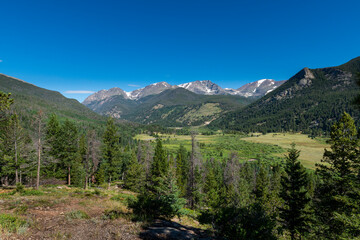 Fototapeta na wymiar Scenic view of the west horseshoe park, at the Rocky Mountains National Park, in the State of Colorado, USA