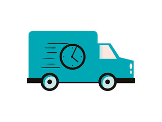 Isolated delivery truck