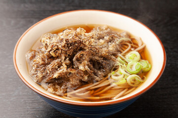 もずくの天ぷらそば