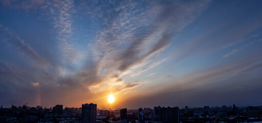 Fototapeta premium Sunset over the city