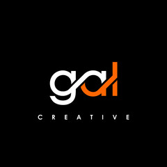GAL Letter Initial Logo Design Template Vector Illustration - obrazy, fototapety, plakaty