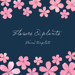 Flowers and plants Frame template