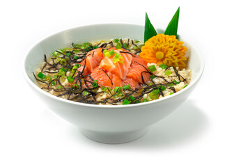 Salmon Ochazuke Rice With Tea Soup Traditional Japanese