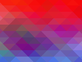 Naklejka premium Triangular pixelation. Multi-colored pixel background. The texture consisting of multi-colored triangles.
