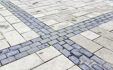 Paving stones on the ground
