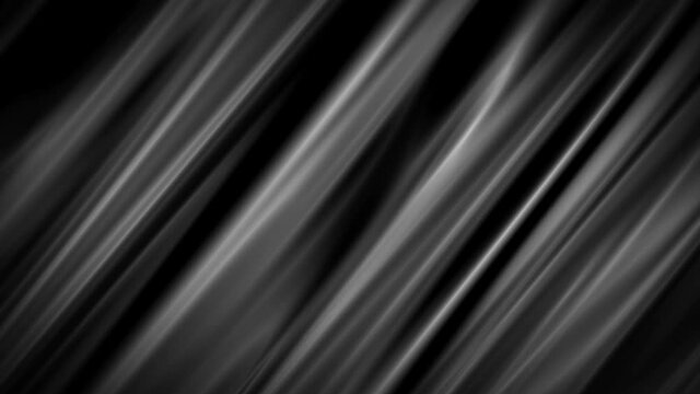 Wave Black satin fabric Background . 3D digital animation of a waving cloth.
