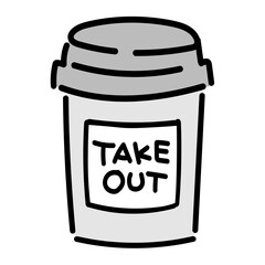イラスト素材セット：テイクアウト　タンブラー　飲み物