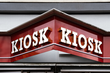 Kiosk Schild Werbung