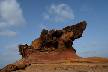 big red stone in the dessert