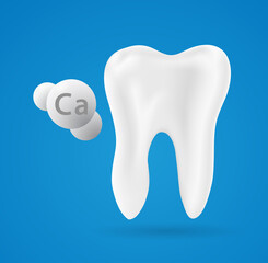 calcium mineral with tooth