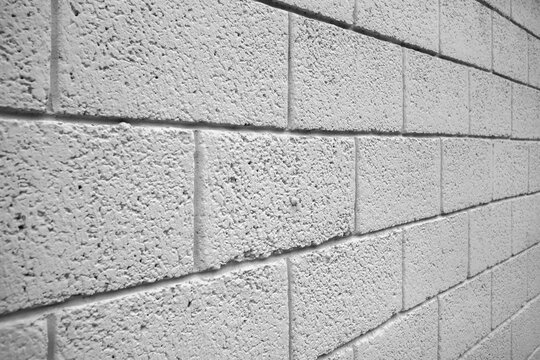 White brick block wall