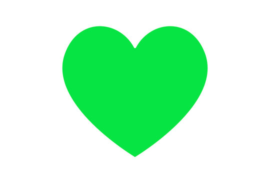 Green heart icon flat design