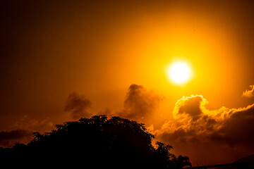 Por do sol nas nuvens  Rio de Janeiro Brasil
