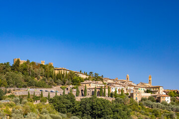 Fototapeta na wymiar Tuscany's most famous town Montalcino in Italy