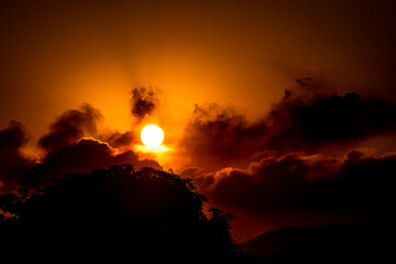 Por do sol nas nuvens  Rio de Janeiro Brasil