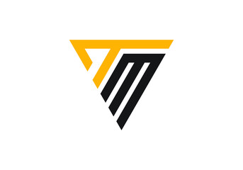 Initial Monogram Letter T M Logo Design Vector Template - obrazy, fototapety, plakaty