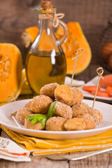 Pumpkin chicken meatballs.