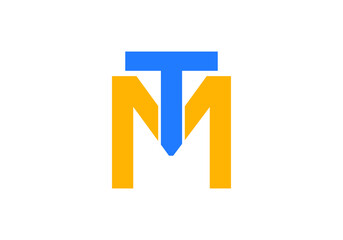 Fototapeta Initial Monogram Letter T M Logo Design Vector Template obraz