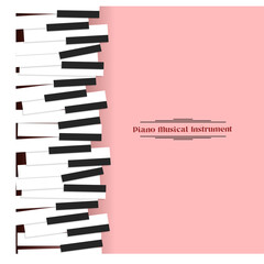 Vector illustration of piano musical instrument logo design, world music day celebration