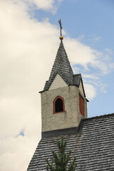 Fototapeta na wymiar Little typical South Tyrol Church (San Cassiano, Italy)