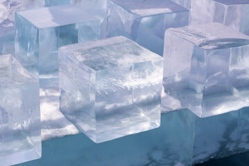 blue ice cubes, outdoor natural object