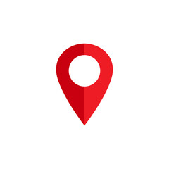 Location pin. Map pin flat design style modern icon, pointer minimal vector symbol, marker sign