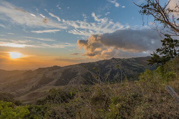 sunset over the Monteverde Cloud Forest Reserve, Costa Rica