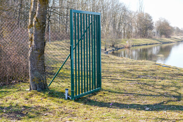 Handmade fence in Bavaria photographed with a telephoto lens