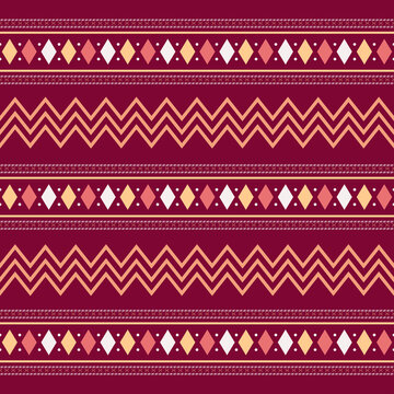 Seamless geometric background motif ulos batak, aztec, boho. seamless traditional textile bandhani sari border. creative seamless indiant bandhani textures border design