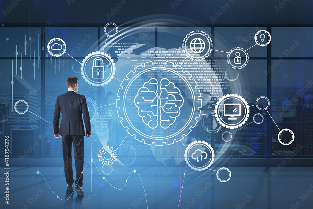 Poster man and double exposure hud with network communication