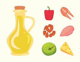 Healthy food symbols