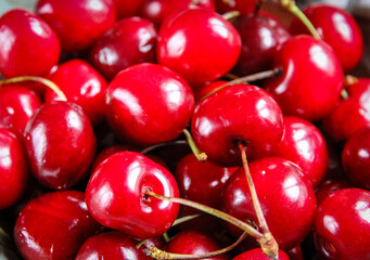Fresh cherries background