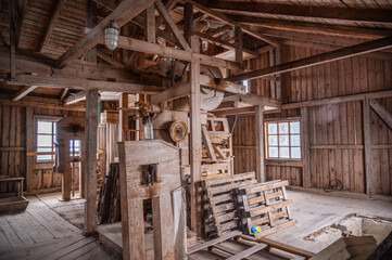 Fototapeta na wymiar inside of old mill