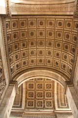 Voûtes de l'Arc de Triomphe à Paris, France