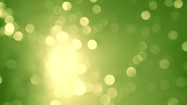 Beautiful green and yellow bokeh abstract 4k video background