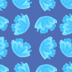 watercolor illustration seamless pattern,textured acrylic flower for fabric or wallpaper