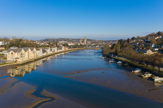Aerial photograph taken near Truro, Cornwall, England