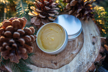 home made organic natural spruce pine tree resin  oitnment salve cream  - 418759073