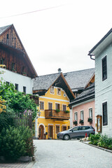 street view of small european town