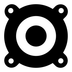 
A care steering wheel icon in solid design

