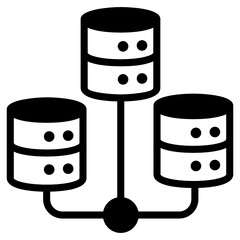 
A worldwide network icon in solid design

