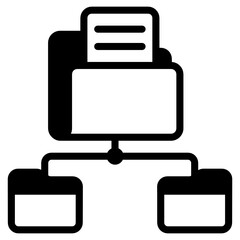 
Ethernet sharing icon in modern glyph style

