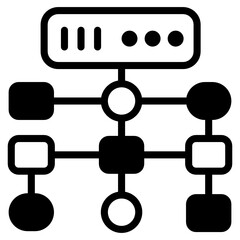 
Ethernet sharing icon in modern glyph style

