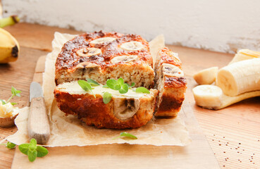 Bananenbrot Bananen Brot Eiweißbrot Eiweiß Keto Diät Ketogenes Frühstück